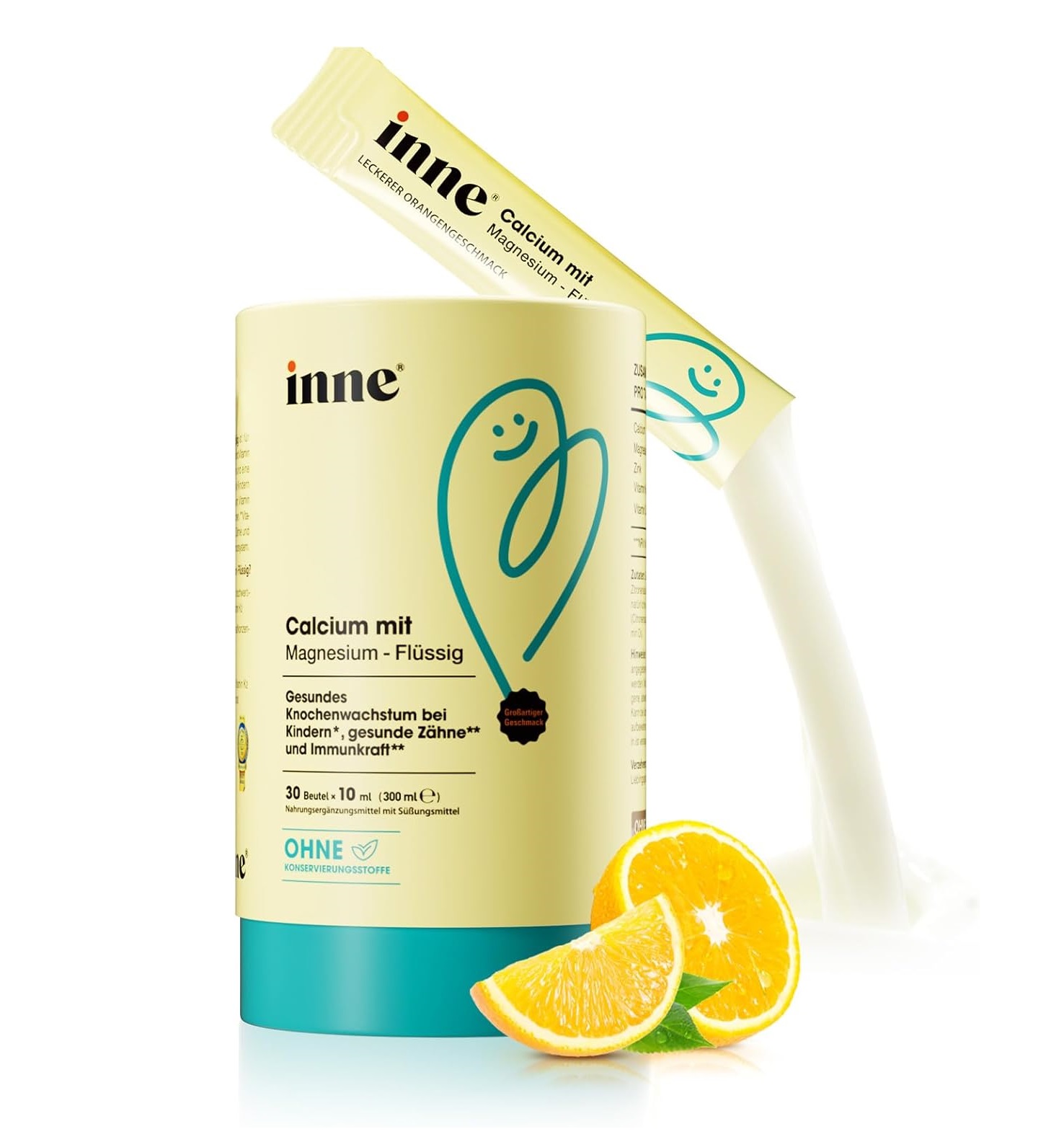 Siro inne Calcium mit Magnesium Flüssig tăng đề kháng, tăng chiều cao, 30 gói x 10 ml Siro inne Calcium mit Magnesium Flüssig tăng đề kháng, tăng chiều cao, 30 gói x 10 ml