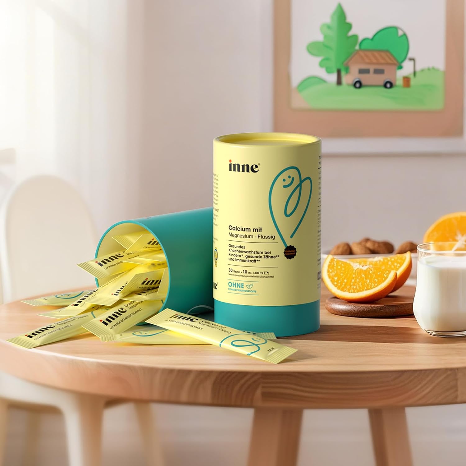 Siro inne Calcium mit Magnesium Flüssig tăng đề kháng, tăng chiều cao, 30 gói x 10 ml Siro inne Calcium mit Magnesium Flüssig tăng đề kháng, tăng chiều cao, 30 gói x 10 ml