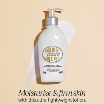 Sữa dưỡng thể L'Occitane Almond Milk Veil làm mềm và săn chắc da, 240ml Sữa dưỡng thể L'Occitane Almond Milk Veil làm mềm và săn chắc da, 240ml
