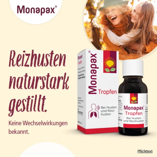 Tinh chất Monapax Tropfen trị ho, cắt và làm dịu cơn ho, 20ml