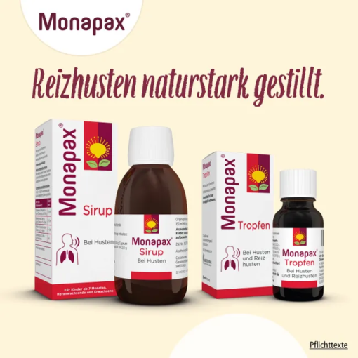 Tinh chất Monapax Tropfen trị ho, cắt và làm dịu cơn ho, 20ml