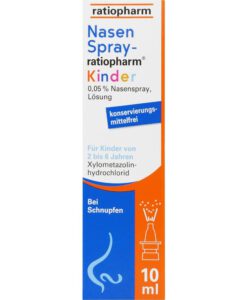 Thuốc xịt mũi Nasenspray-ratiopharm Kinder cho trẻ em từ 2-6 tuổi, 10ml