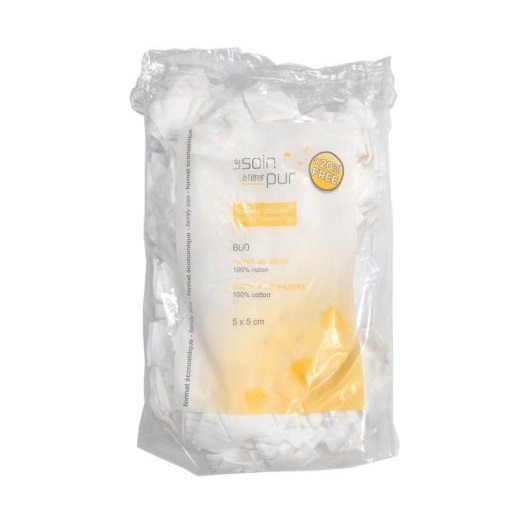 Bông tẩy trang Tetra Le Soin à L'etat Pur coton 5x5cm, 600 miếng Bông tẩy trang Tetra Le Soin à L'etat Pur coton 5x5cm, 600 miếng