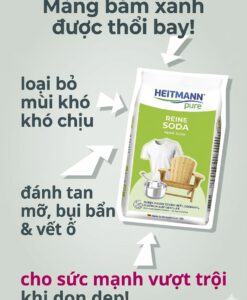 Bột tẩy đa năng HEITMANN pure Reine Soda, 500g