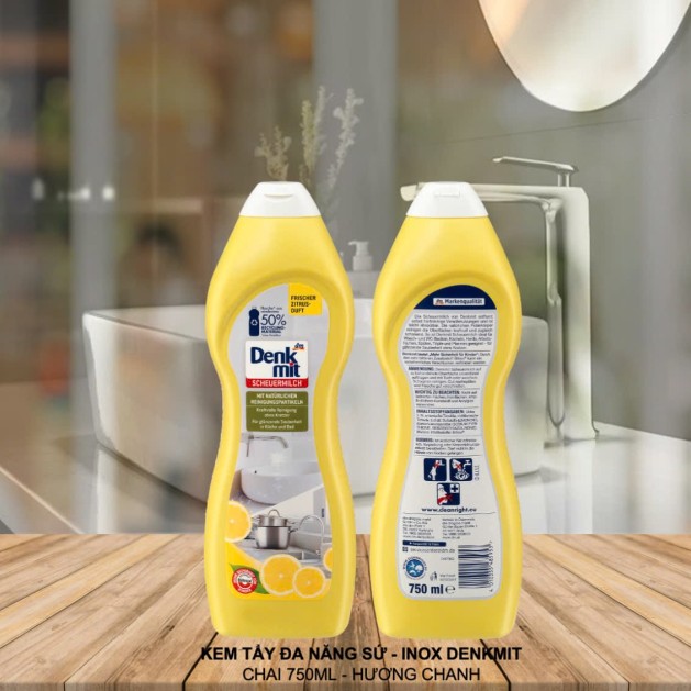 Kem tẩy đa năng Denkmit Scheuermilch tẩy inox, 750ml Kem tẩy đa năng Denkmit Scheuermilch tẩy inox, 750ml
