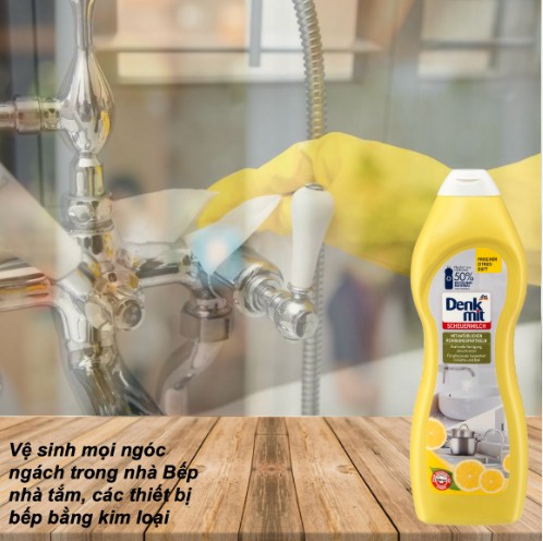 Kem tẩy đa năng Denkmit Scheuermilch tẩy inox, 750ml Kem tẩy đa năng Denkmit Scheuermilch tẩy inox, 750ml