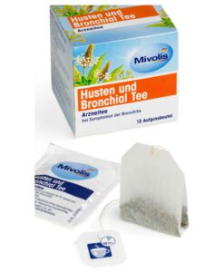 Trà thảo dược Mivolis Husten & Bronchial Tee hỗ trợ giảm ho, viêm phế quản, 12 gói