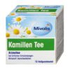 Trà thảo dược Mivolis Kamillen Tee giảm viêm họng, hỗ trợ tiêu hóa, 12 gói