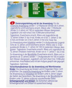 Trà thảo dược Mivolis Kamillen Tee giảm viêm họng, hỗ trợ tiêu hóa, 12 gói