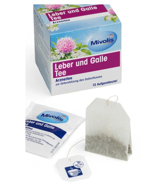 Trà thảo dược Mivolis Leber & Galle Tee bổ gan mật, hỗ trợ lưu thông mật, 12 gói Trà thảo dược Mivolis Leber & Galle Tee bổ gan mật, hỗ trợ lưu thông mật, 12 gói
