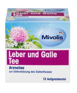 Trà thảo dược Mivolis Leber & Galle Tee bổ gan mật, hỗ trợ lưu thông mật, 12 gói