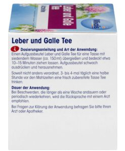 Trà thảo dược Mivolis Leber & Galle Tee bổ gan mật, hỗ trợ lưu thông mật, 12 gói