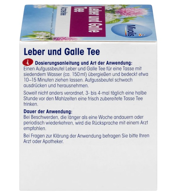 Trà thảo dược Mivolis Leber & Galle Tee bổ gan mật, hỗ trợ lưu thông mật, 12 gói Trà thảo dược Mivolis Leber & Galle Tee bổ gan mật, hỗ trợ lưu thông mật, 12 gói