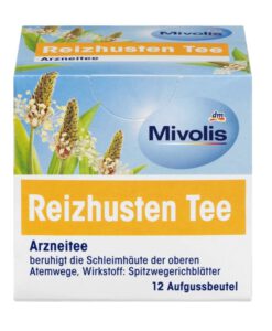 Trà thảo dược Mivolis Reizhusten Tee hỗ trợ giảm ho, ngứa cổ họng, 12 gói