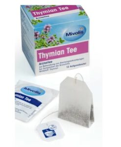 Trà thảo dược Mivolis Thymian hỗ trợ viêm phế quản, viêm đường hô hấp, 12 gói