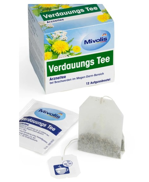 Trà thảo dược Mivolis Verdauungs Tee hỗ trợ tiêu hóa, 12 gói Trà thảo dược Mivolis Verdauungs Tee hỗ trợ tiêu hóa, 12 gói