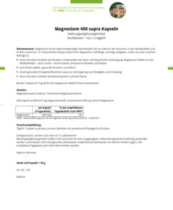 Viên uống Sanct Bernhard Magnesium 400 bổ sung magie, 120 viên