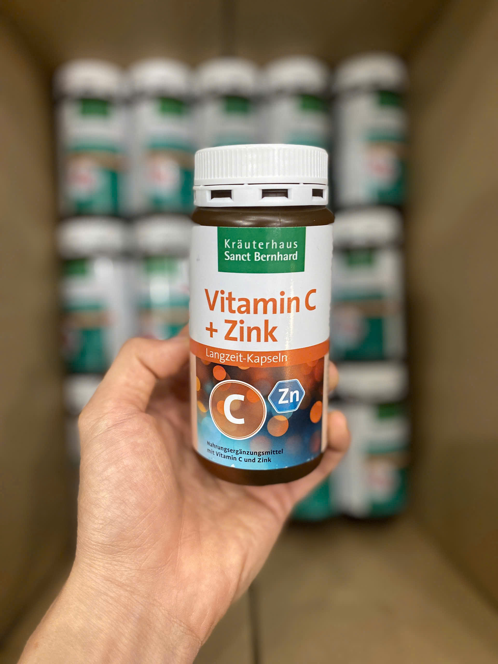 Viên uống Sanct Bernhard Vitamin C + Zink bổ sung vitamin C và kẽm, tăng đề kháng, 180 viên Viên uống Sanct Bernhard Vitamin C + Zink bổ sung vitamin C và kẽm, tăng đề kháng, 180 viên