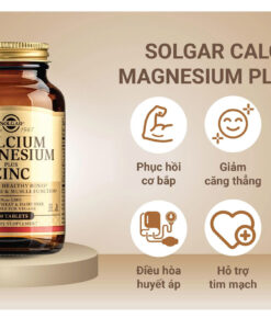 Viên uống Solgar Calcium Magnesium Plus Zinc bổ sung canxi, magie và kẽm, 100 viên