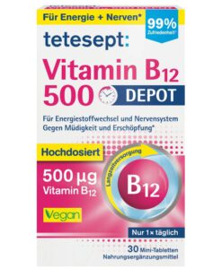 Viên uống tetesept Vitamin B12 500 Depot, 30 viên