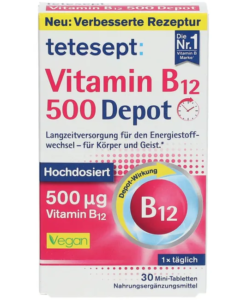 Viên uống tetesept Vitamin B12 500 Depot, 30 viên