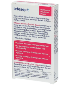Viên uống tetesept Vitamin B12 500 Depot, 30 viên