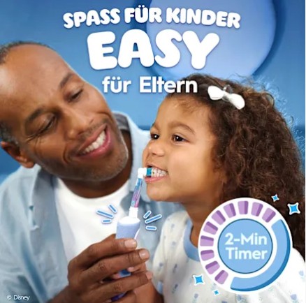 Bàn chải điện trẻ em Oral-B Vitality PRO Kinder Frozen cho bé gái, 1 chiếc