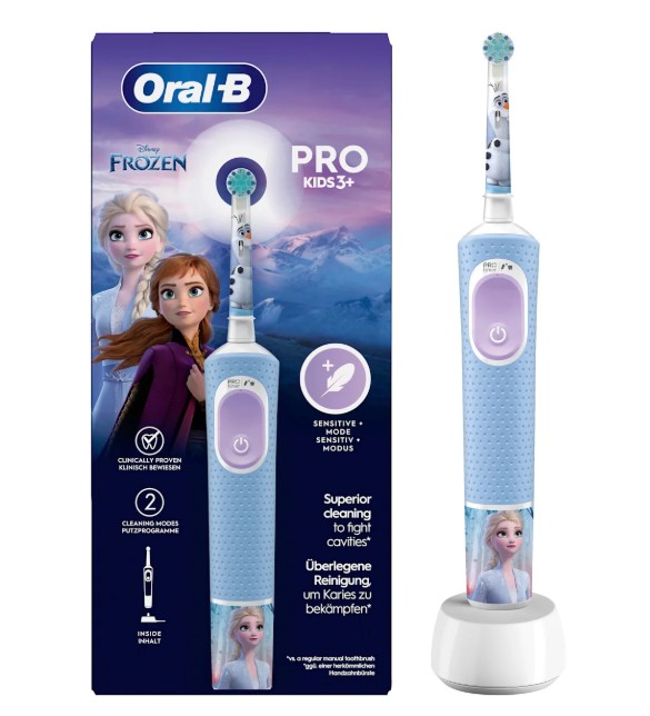 Bàn chải điện trẻ em Oral-B Vitality PRO Kinder Frozen cho bé gái, 1 chiếc Bàn chải điện trẻ em Oral-B Vitality PRO Kinder Frozen cho bé gái, 1 chiếc