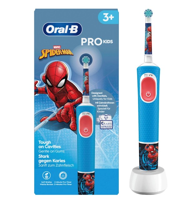 Bàn chải điện trẻ em Oral-B Vitality PRO Kinder Spiderman cho bé trai, 1 chiếc Bàn chải điện trẻ em Oral-B Vitality PRO Kinder Spiderman cho bé trai, 1 chiếc