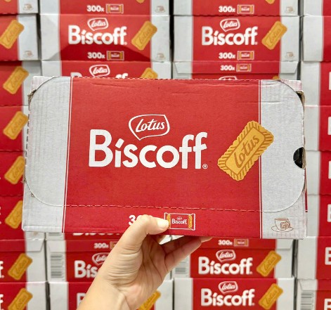 Bánh quy caramen Lotus Biscoff, 1875g x 300 chiếc Bánh quy caramen Lotus Biscoff, 1875g x 300 chiếc