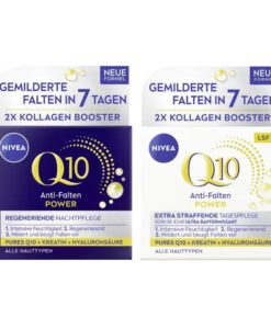 Bộ kem dưỡng da Nivea Q10 Anti-Falten Power Regenerierend ngày đêm, 2x50 ml