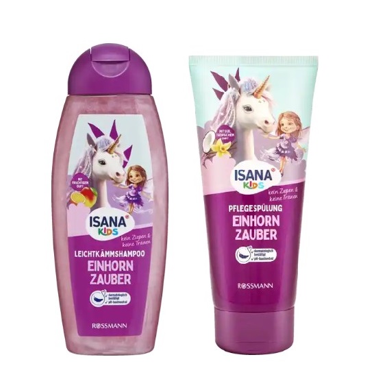 Cặp gội xả ISANA Kids Einhorn Zauber trẻ em, 1 cặp Cặp gội xả ISANA Kids Einhorn Zauber trẻ em, 1 cặp