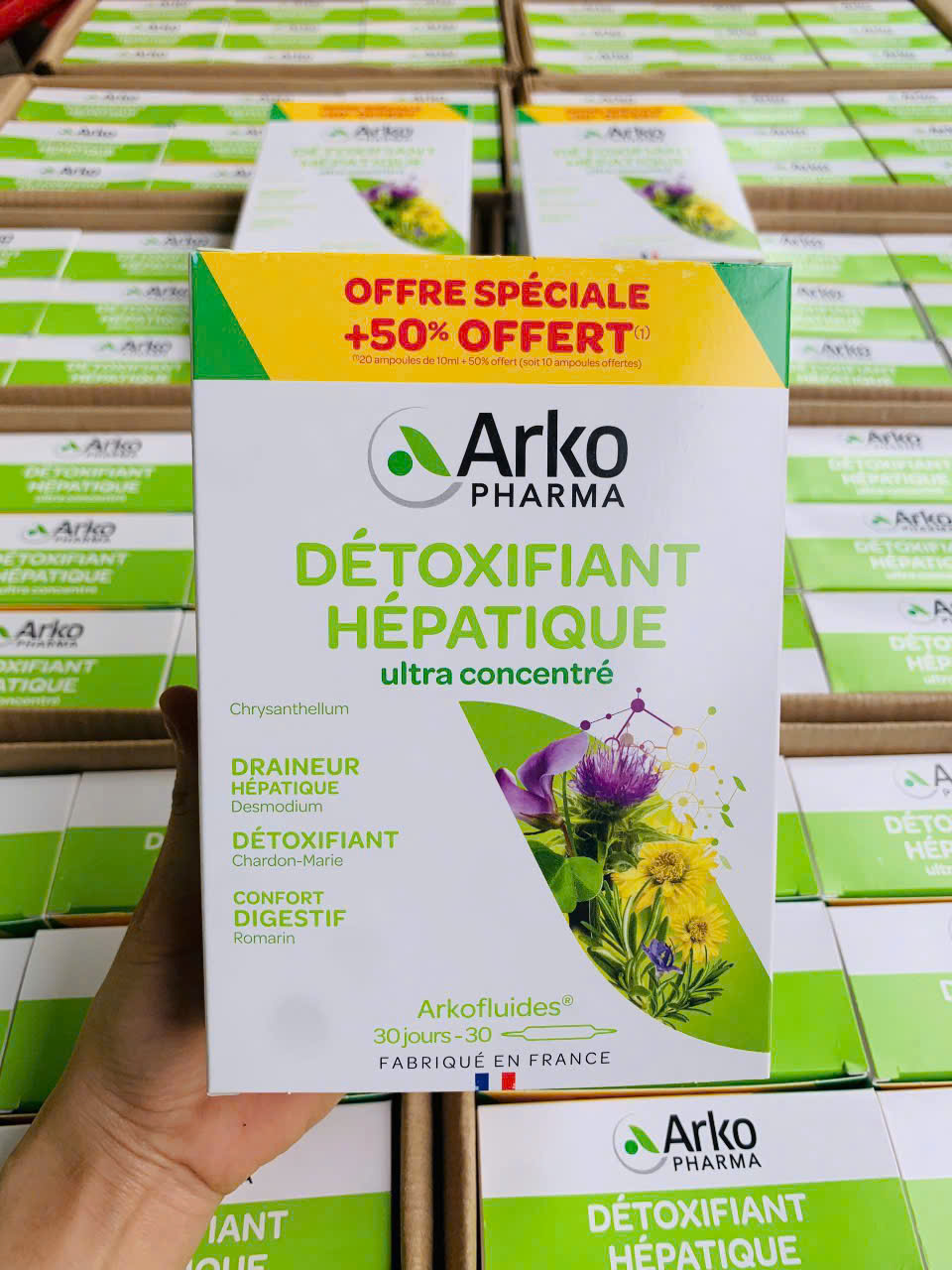 Detox thải độc gan ArkoPharma Détoxifiant Hépatique, 30 ống Detox thải độc gan ArkoPharma Détoxifiant Hépatique, 30 ống