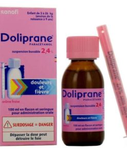 Siro hạ sốt Doliprane Paracetamol 2,4% cho bé từ sơ sinh đến 9 tuổi, 100ml