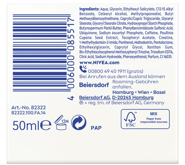 Bộ kem dưỡng da Nivea Q10 Anti-Falten Energy ngày đêm, 2x50 ml Bộ kem dưỡng da Nivea Q10 Anti-Falten Energy ngày đêm, 2x50 ml