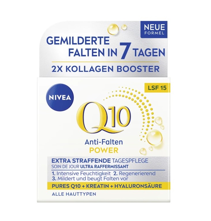 Kem dưỡng da NIVEA Q10 Anti-Falten Power Straffend LSF 15 ban ngày, 50 ml Kem dưỡng da NIVEA Q10 Anti-Falten Power Straffend LSF 15 ban ngày, 50 ml