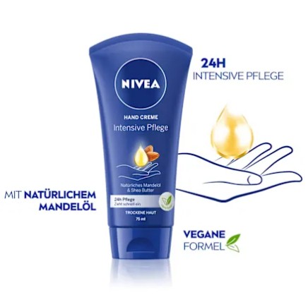 Kem dưỡng tay NIVEA Handcreme Intensive Pflege cho da khô, 75ml Kem dưỡng tay NIVEA Handcreme Intensive Pflege cho da khô, 75ml