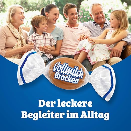 Kẹo caramen nhân kem sữa Vollmilch Brocken, 325g Kẹo caramen nhân kem sữa Vollmilch Brocken, 325g