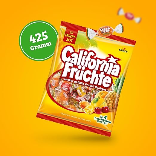Kẹo cứng trái cây California Fruchte, 425g Kẹo cứng trái cây California Fruchte, 425g
