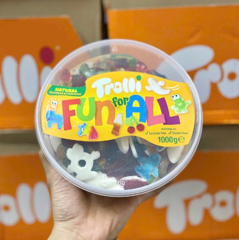 Kẹo dẻo Trolli Fun For All, 1kg Kẹo dẻo Trolli Fun For All, 1kg