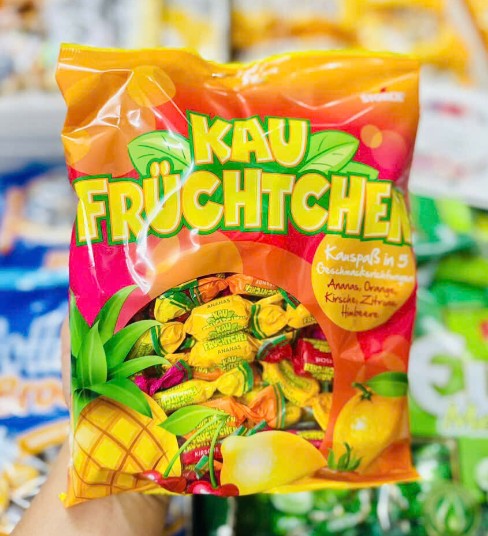 Kẹo mềm hoa quả Kau Fruchtchen, 425g Kẹo mềm hoa quả Kau Fruchtchen, 425g