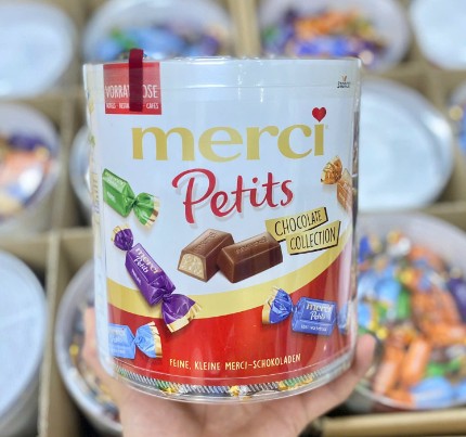 Kẹo socola Merci Petits Chocolate Collections socola tổng hợp, 1000g Kẹo socola Merci Petits Chocolate Collections socola tổng hợp, 1000g