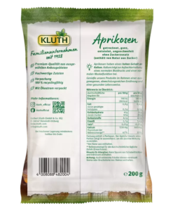 Mơ sấy KLUTH Aprikosen không hạt, 200g