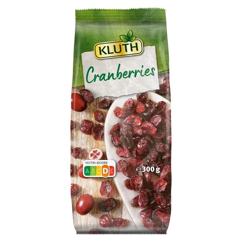 Nam việt quất sấy KLUTH Cranberries, 300g Nam việt quất sấy KLUTH Cranberries, 300g