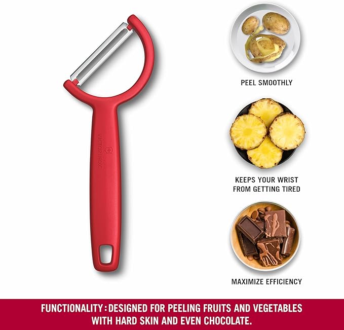 Nạo rau củ quả Victorinox Rho Peeler lưỡi thẳng, 1 chiếc Nạo rau củ quả Victorinox Rho Peeler lưỡi thẳng, 1 chiếc