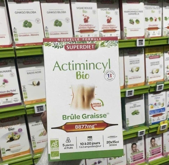 Nước uống SUPERDIET Actimincyl Bio giảm cân, đốt mỡ, 20 ống Nước uống SUPERDIET Actimincyl Bio giảm cân, đốt mỡ, 20 ống