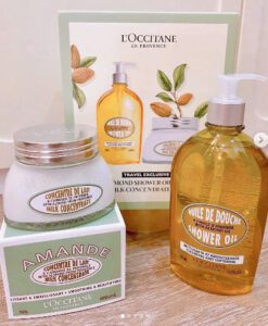SET dầu tắm hạnh nhân và kem dưỡng thể L'Occitane Almond Shower Oil & Milk Concentrate, 1 set