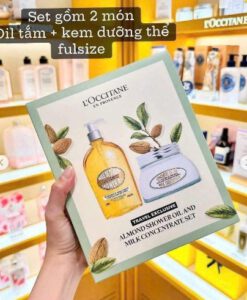 SET dầu tắm hạnh nhân và kem dưỡng thể L'Occitane Almond Shower Oil & Milk Concentrate, 1 set