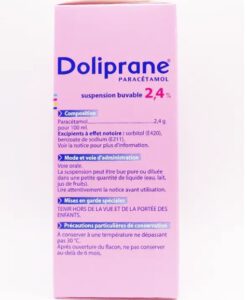 Siro hạ sốt Doliprane Paracetamol 2,4% cho bé từ sơ sinh đến 9 tuổi, 100ml