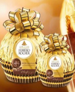 Socola Ferrero Rocher Milch Schocolade cầu nơ vàng, 125g